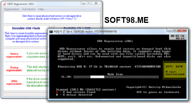 تحميل برنامج HDD Regenerator اصلاح الهارد ديسك