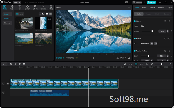 تحميل برنامج CapCut مجاناً لنظام التشغيل ويندوز