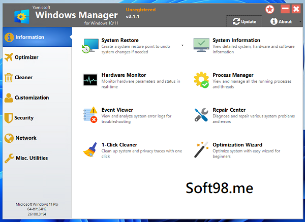 Windows Manager التشغيل ويندوز 1011 تحميل مجاني