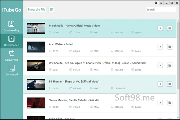 برنامج تنزيل فيديوهات يوتيوب من iTubeGo