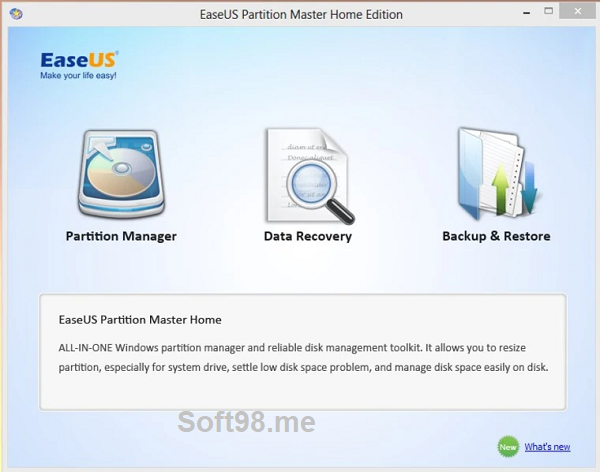 برنامج EaseUS Partition Master لنظام التشغيل Windows 10